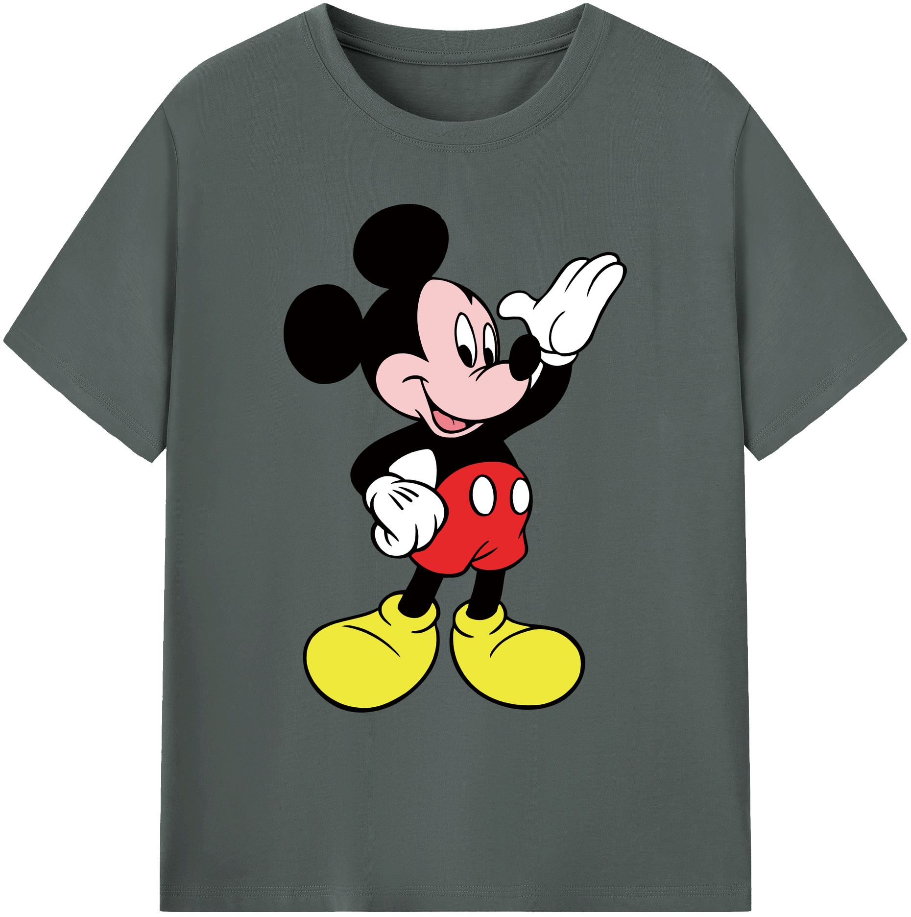 ミッキーマウス Mickey Mouse 綿100％ メンズ半袖Tシャツ｜肌触りやわらか＆通気性